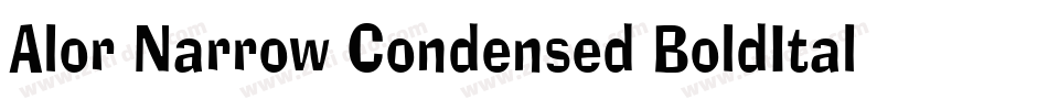 Alor Narrow Condensed BoldItalic字体转换